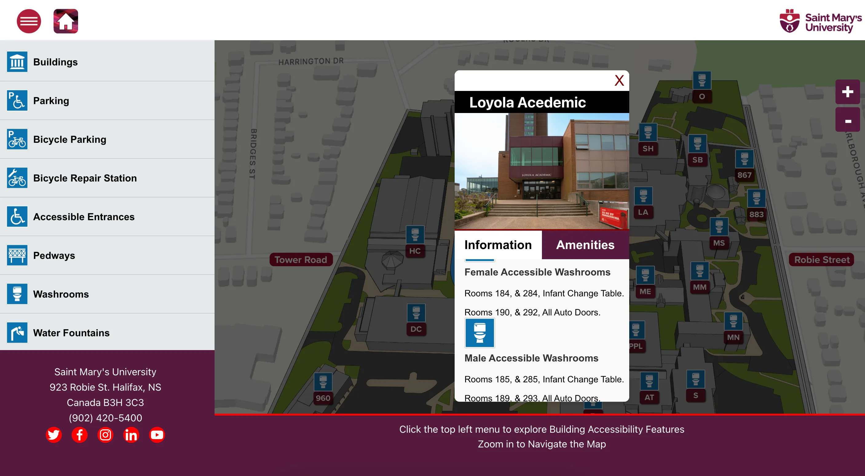 SMU Interactive Campus Map - Building Details