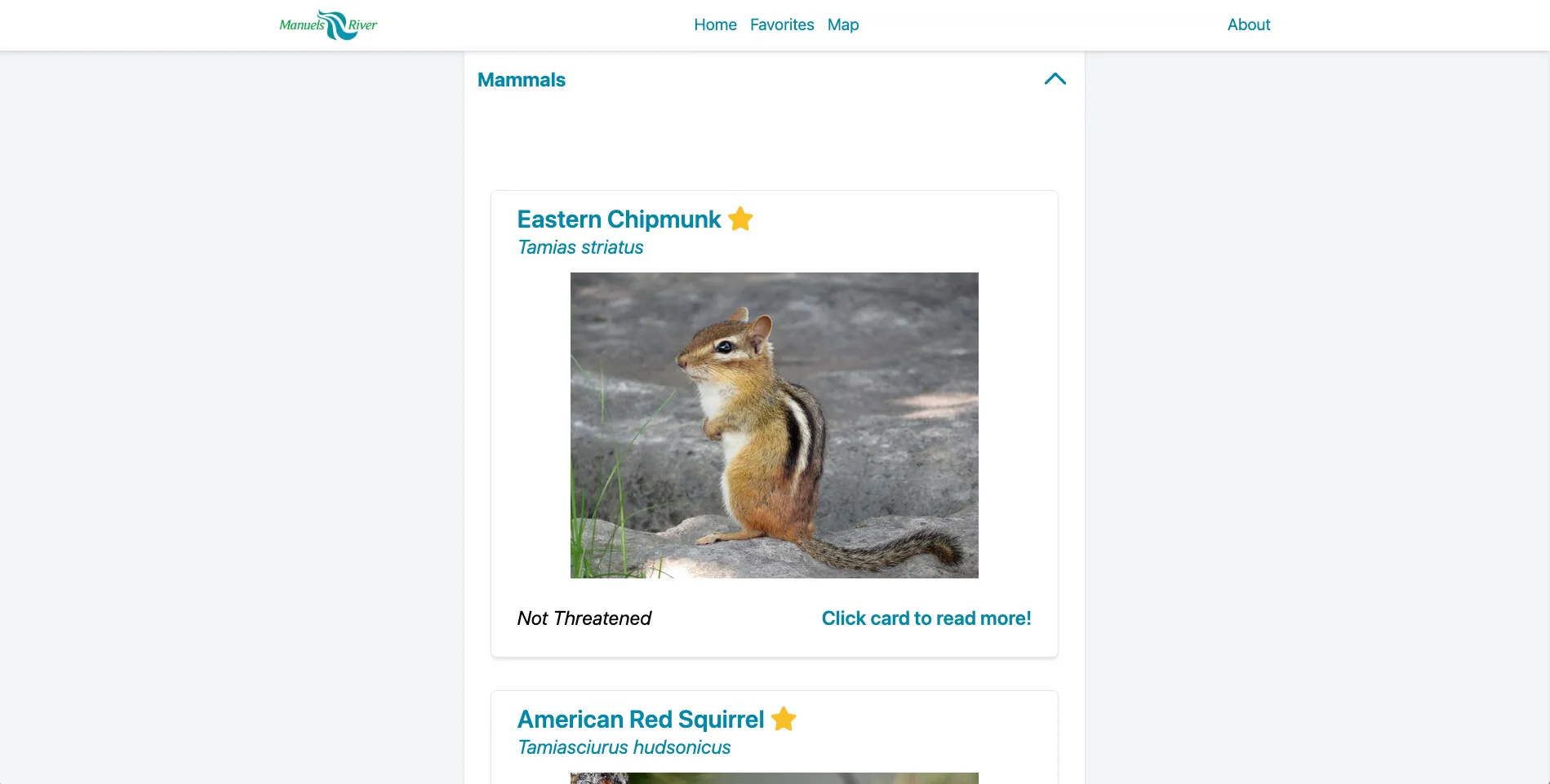 SpeciesFinder Species List