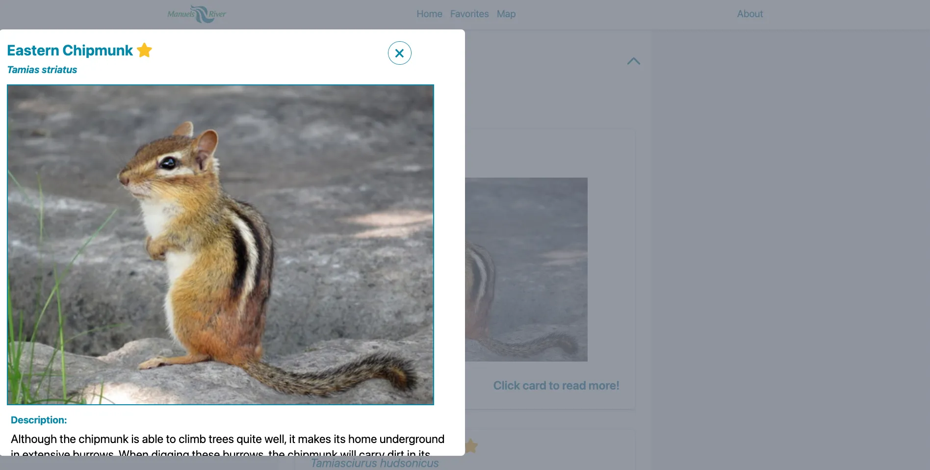 SpeciesFinder Species Details Top